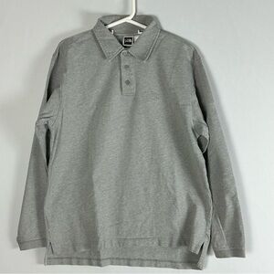 NORTH FACE Vintage cotton 3-button long sleeve polo shirt  / size medium